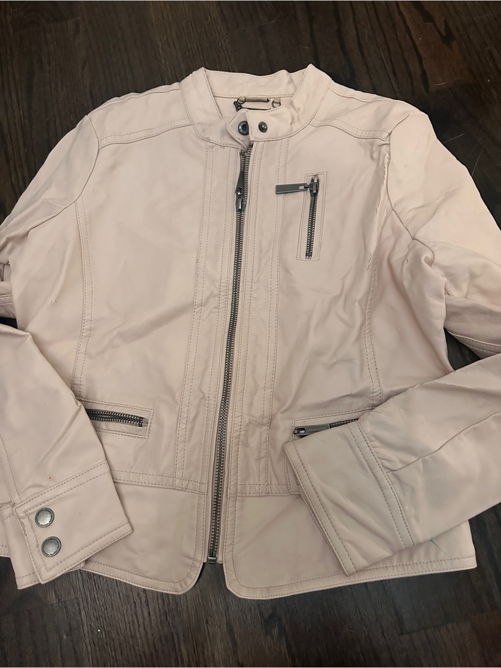 Jou Jou Cream Girls' Moto-Style Jacket